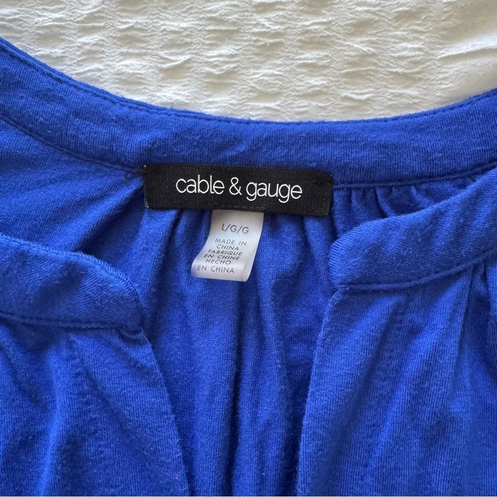Cable & Gauge Royal Blue Women's Blouse - Picture 3 of 5